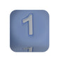 12mm Number Cube Square Star Heart Silicone Beads Blue 1