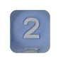 12mm Number Cube Square Star Heart Silicone Beads Blue 2