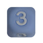 12mm Number Cube Square Star Heart Silicone Beads Blue 3