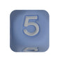 12mm Number Cube Square Star Heart Silicone Beads Blue 5