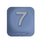 12mm Number Cube Square Star Heart Silicone Beads Blue 7
