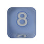 12mm Number Cube Square Star Heart Silicone Beads Blue 8