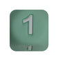 12mm Number Cube Square Star Heart Silicone Beads Green 1