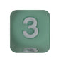 12mm Number Cube Square Star Heart Silicone Beads Green 3