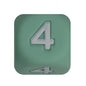 12mm Number Cube Square Star Heart Silicone Beads Green 4