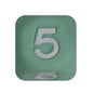 12mm Number Cube Square Star Heart Silicone Beads Green 5
