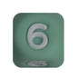 12mm Number Cube Square Star Heart Silicone Beads Green 6