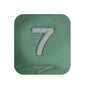 12mm Number Cube Square Star Heart Silicone Beads Green 7