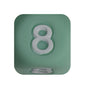 12mm Number Cube Square Star Heart Silicone Beads Green 8