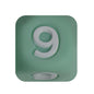 12mm Number Cube Square Star Heart Silicone Beads Green 9