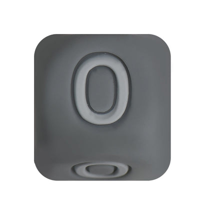 12mm Number Cube Square Star Heart Silicone Beads Grey 0