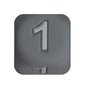 12mm Number Cube Square Star Heart Silicone Beads Grey 1