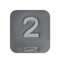 12mm Number Cube Square Star Heart Silicone Beads Grey 2