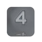 12mm Number Cube Square Star Heart Silicone Beads Grey 4
