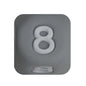 12mm Number Cube Square Star Heart Silicone Beads Grey 8