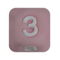 12mm Number Cube Square Star Heart Silicone Beads Pink 3