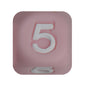12mm Number Cube Square Star Heart Silicone Beads Pink 5