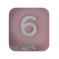 12mm Number Cube Square Star Heart Silicone Beads Pink 6