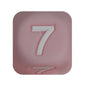 12mm Number Cube Square Star Heart Silicone Beads Pink 7