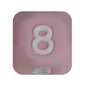 12mm Number Cube Square Star Heart Silicone Beads Pink 8