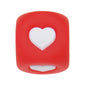 12mm Number Cube Square Star Heart Silicone Beads Red White Heart