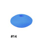 50pcs 12mm Silicone Flat Spacer Beads Solid Color Matte Finish 70