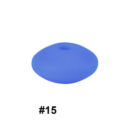 50pcs 12mm Silicone Flat Spacer Beads Solid Color Matte Finish 71