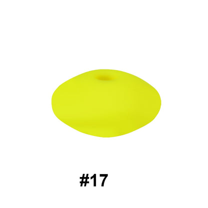 50pcs 12mm Silicone Flat Spacer Beads Solid Color Matte Finish 73