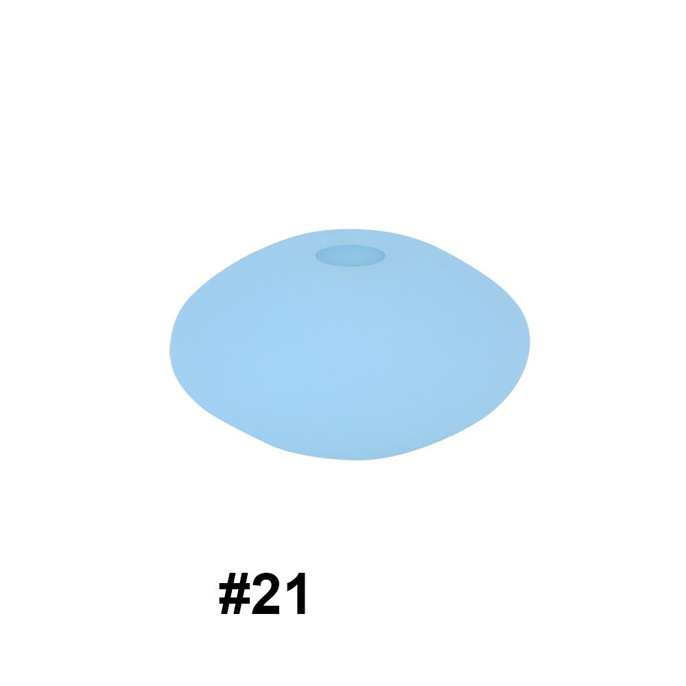 50pcs 12mm Silicone Flat Spacer Beads Solid Color Matte Finish 77