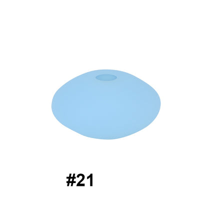 50pcs 12mm Silicone Flat Spacer Beads Solid Color Matte Finish 77