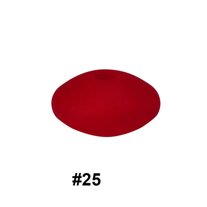 50pcs 12mm Silicone Flat Spacer Beads Solid Color Matte Finish 81