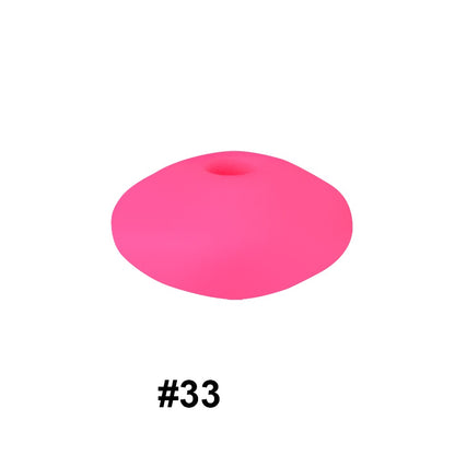50pcs 12mm Silicone Flat Spacer Beads Solid Color Matte Finish 93