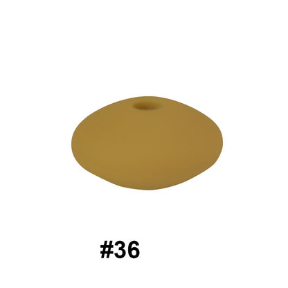 50pcs 12mm Silicone Flat Spacer Beads Solid Color Matte Finish 99