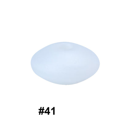50pcs 12mm Silicone Flat Spacer Beads Solid Color Matte Finish 105