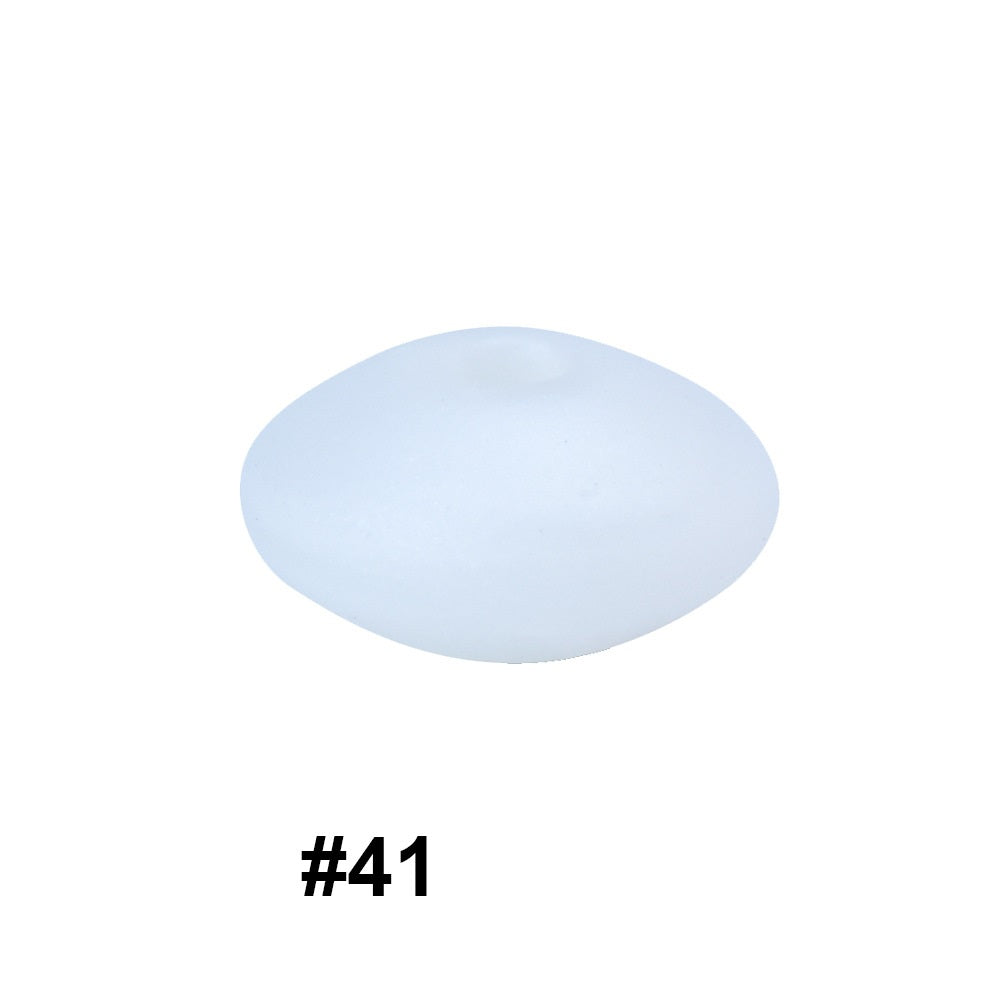 50pcs 12mm Silicone Flat Spacer Beads Solid Color Matte Finish 105