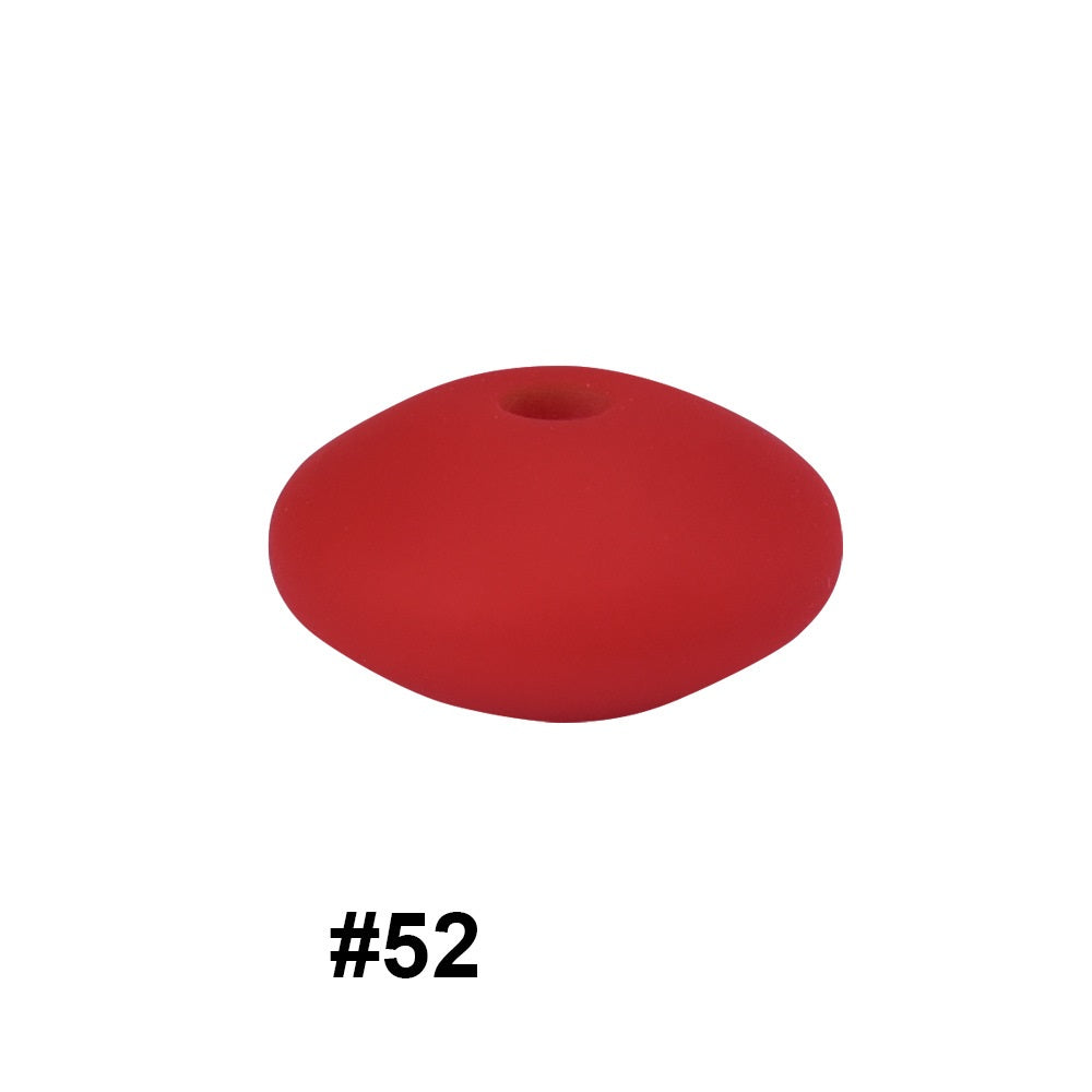 50pcs 12mm Silicone Flat Spacer Beads Solid Color Matte Finish 8