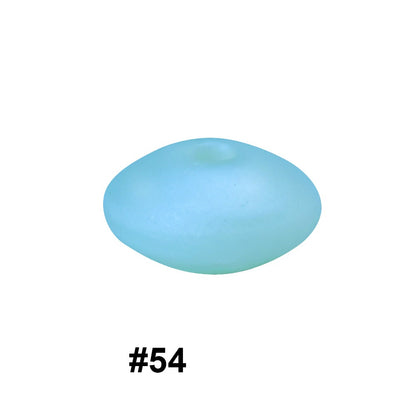 50pcs 12mm Silicone Flat Spacer Beads Solid Color Matte Finish 10