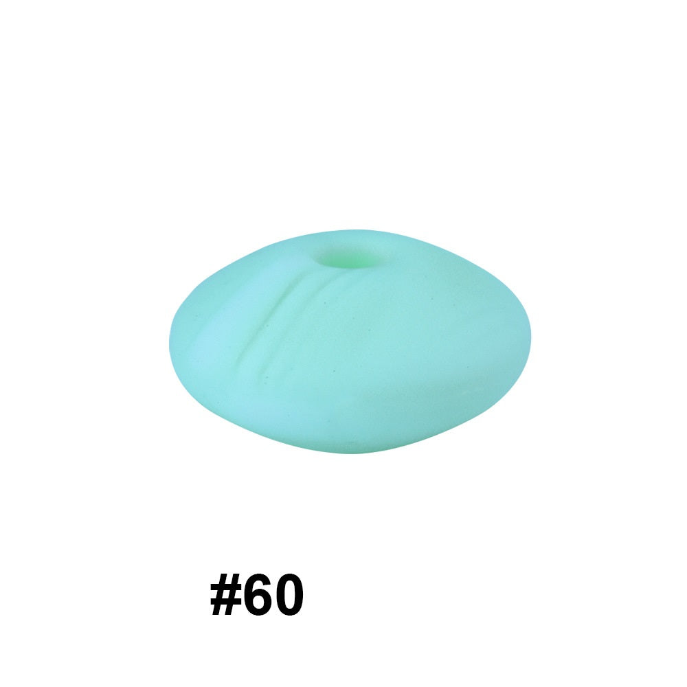 50pcs 12mm Silicone Flat Spacer Beads Solid Color Matte Finish 16