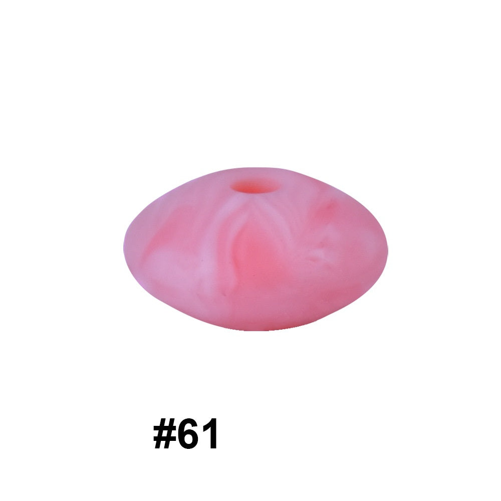 50pcs 12mm Silicone Flat Spacer Beads Solid Color Matte Finish 17