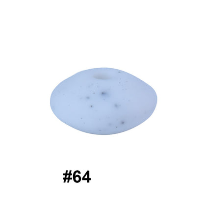 50pcs 12mm Silicone Flat Spacer Beads Solid Color Matte Finish 20