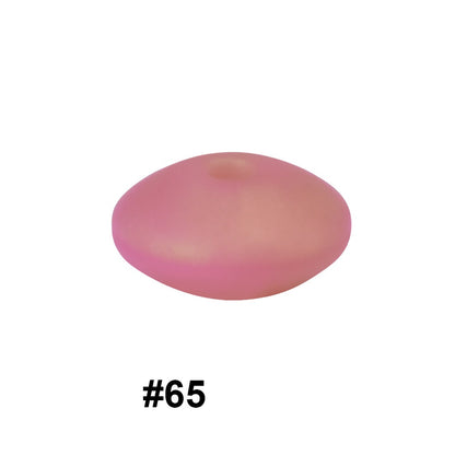 50pcs 12mm Silicone Flat Spacer Beads Solid Color Matte Finish 21