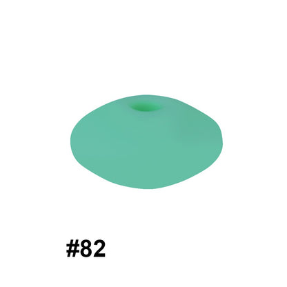 50pcs 12mm Silicone Flat Spacer Beads Solid Color Matte Finish 38