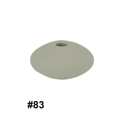 50pcs 12mm Silicone Flat Spacer Beads Solid Color Matte Finish 39