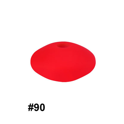 50pcs 12mm Silicone Flat Spacer Beads Solid Color Matte Finish 46