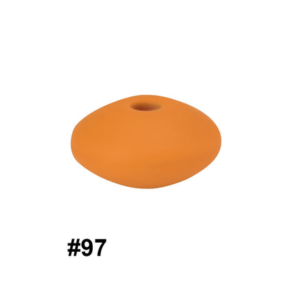 50pcs 12mm Silicone Flat Spacer Beads Solid Color Matte Finish 53