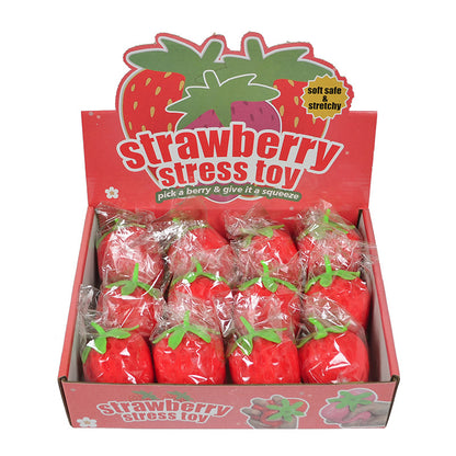 TPR Strawberry Squeeze Sensory Stress Ball Toy 5.5 × 8cm 5