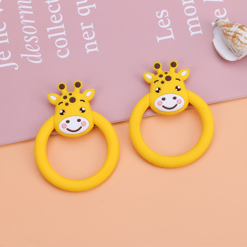 Animal Silicone Teething Toy Bear Giraffe Elephant for Baby 2