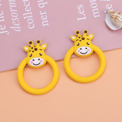 Animal Silicone Teething Toy Bear Giraffe Elephant for Baby 2