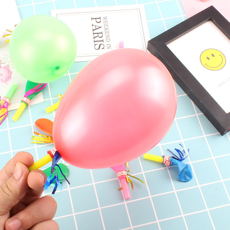Whistle Balloon Party Favor Toy 100pcs Random Colors 3