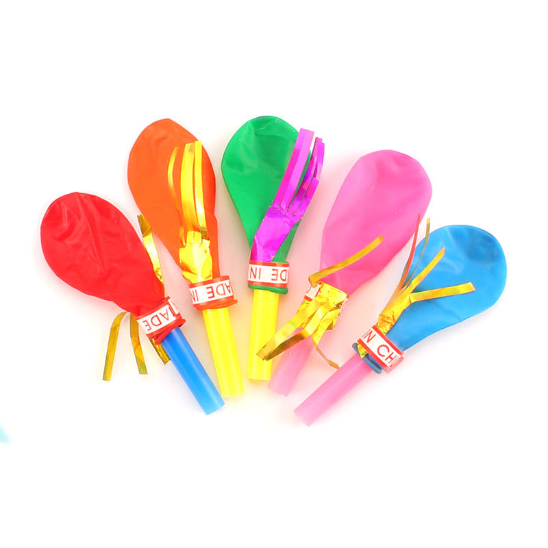 Whistle Balloon Party Favor Toy 100pcs Random Colors